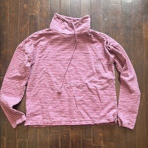 Carve designs Cozy Pink Striped Pullover
